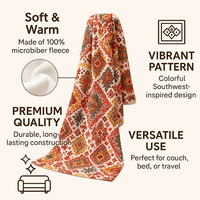Southwestern Geometric Soft Plush Fleece Blanket
