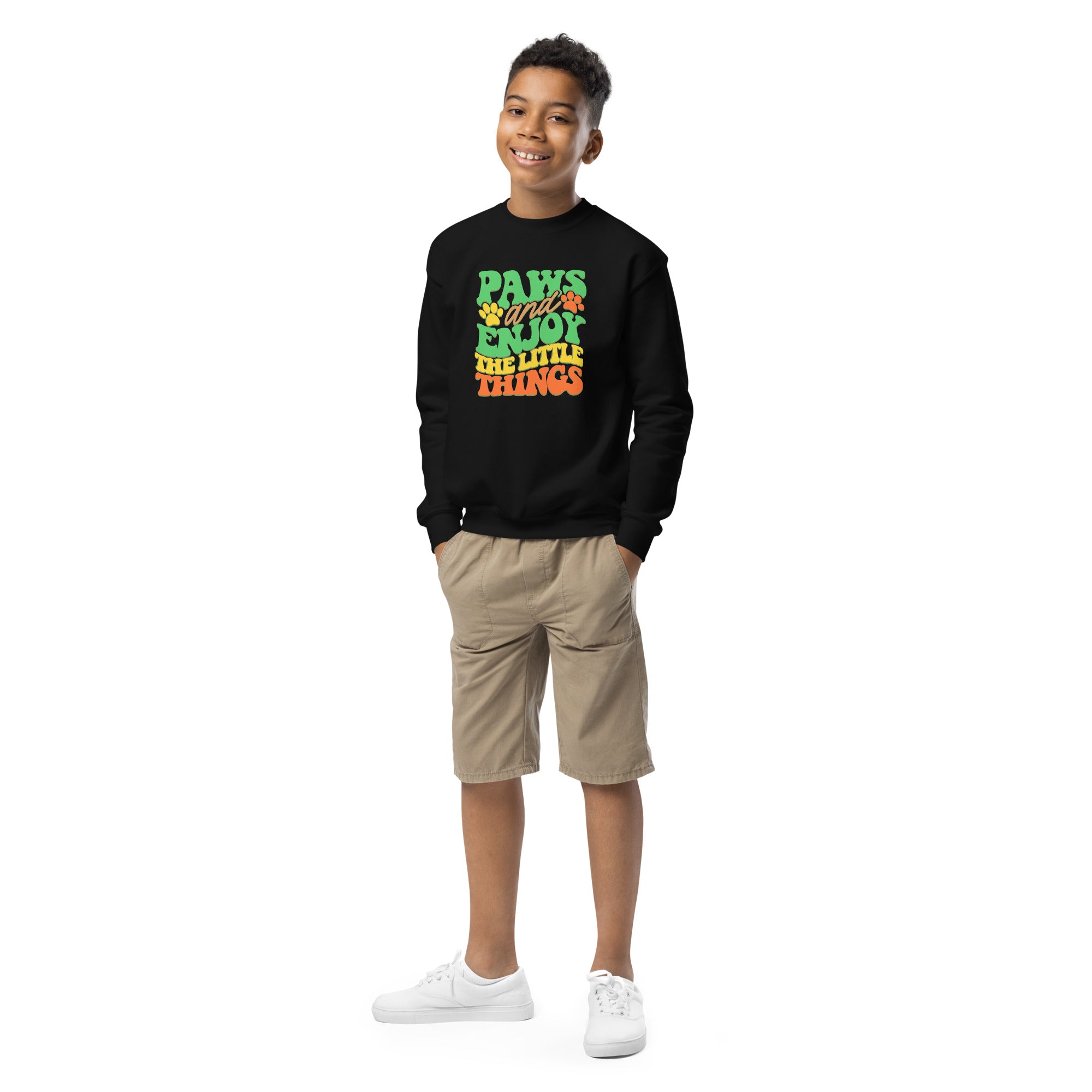 Paws & Enjoy the Little Things Unisex Youth Sweatshirt