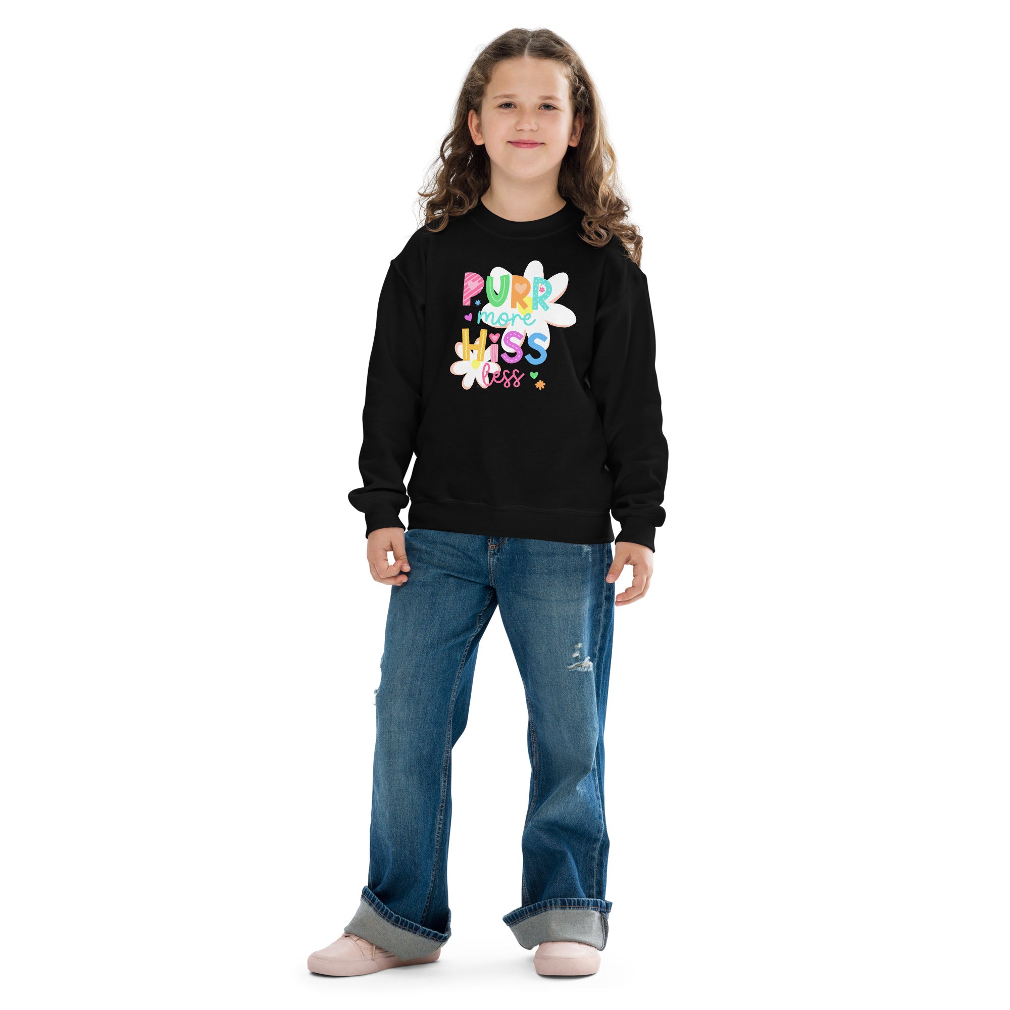 Purr More, Hiss Less Unisex Youth Sweatshirt