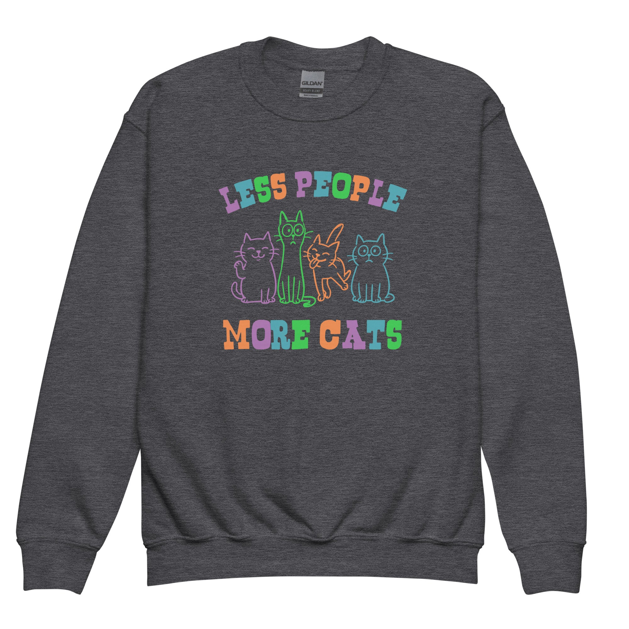 Less People, More Cats Unisex Youth Sweatshirt
