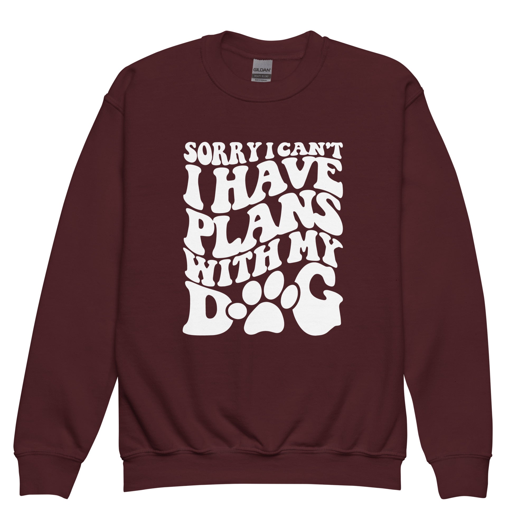 Sorry I Can't, I Have Plans with My Dog Unisex Youth Sweatshirt
