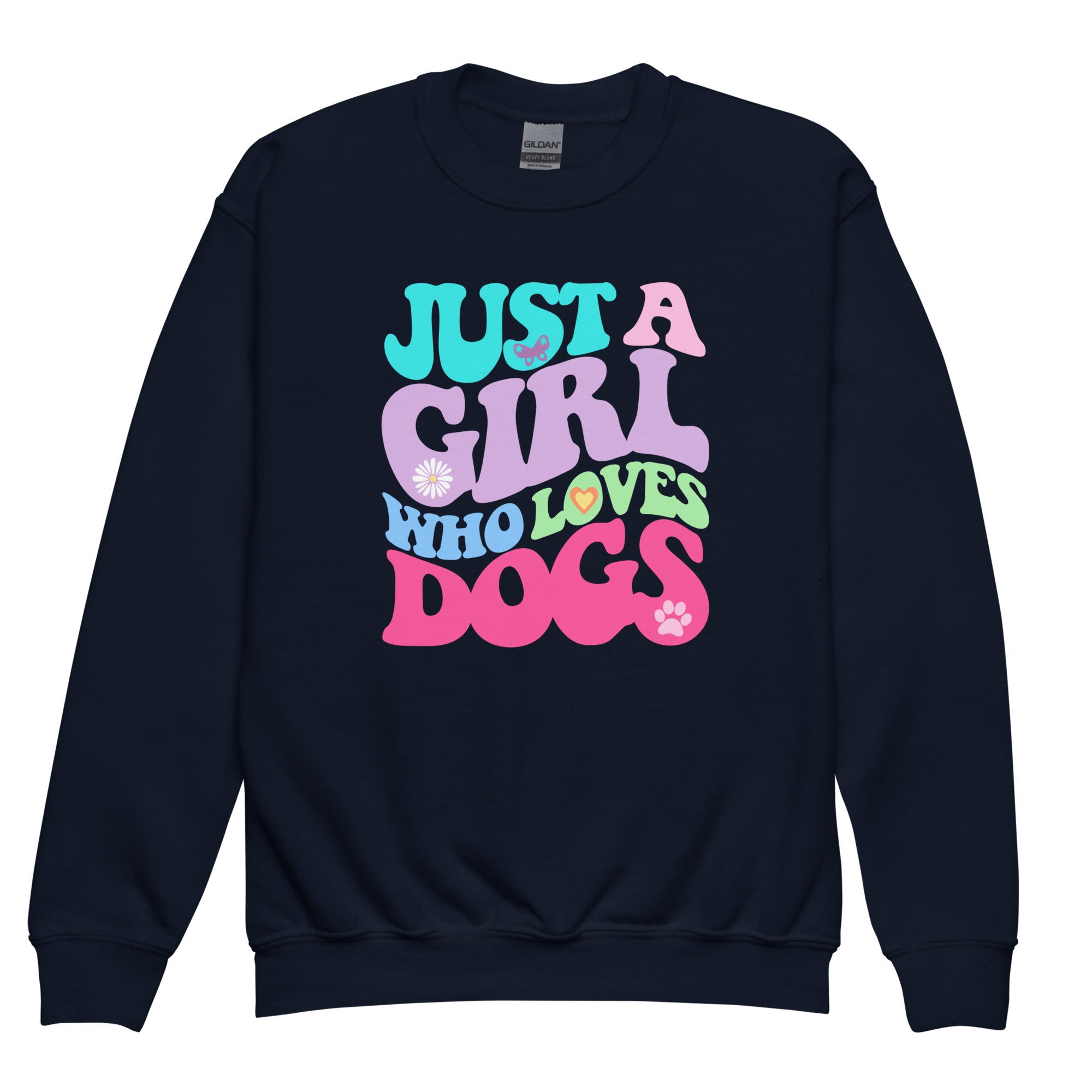 Just a Girl who Loves Dogs Unisex Youth Sweatshirt