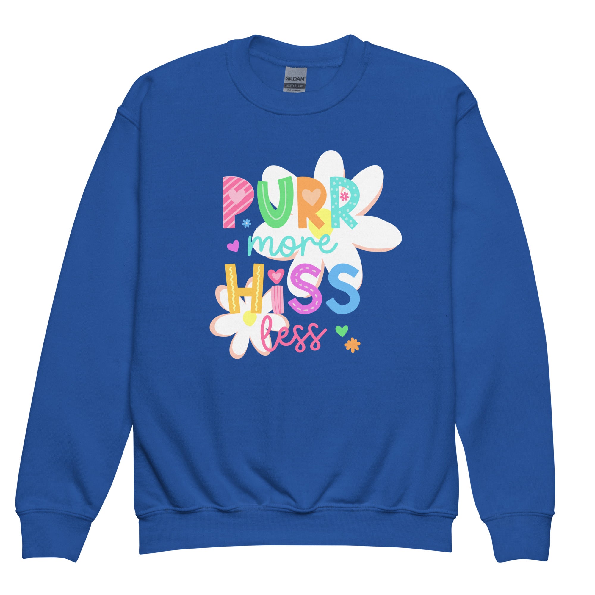 Purr More, Hiss Less Unisex Youth Sweatshirt