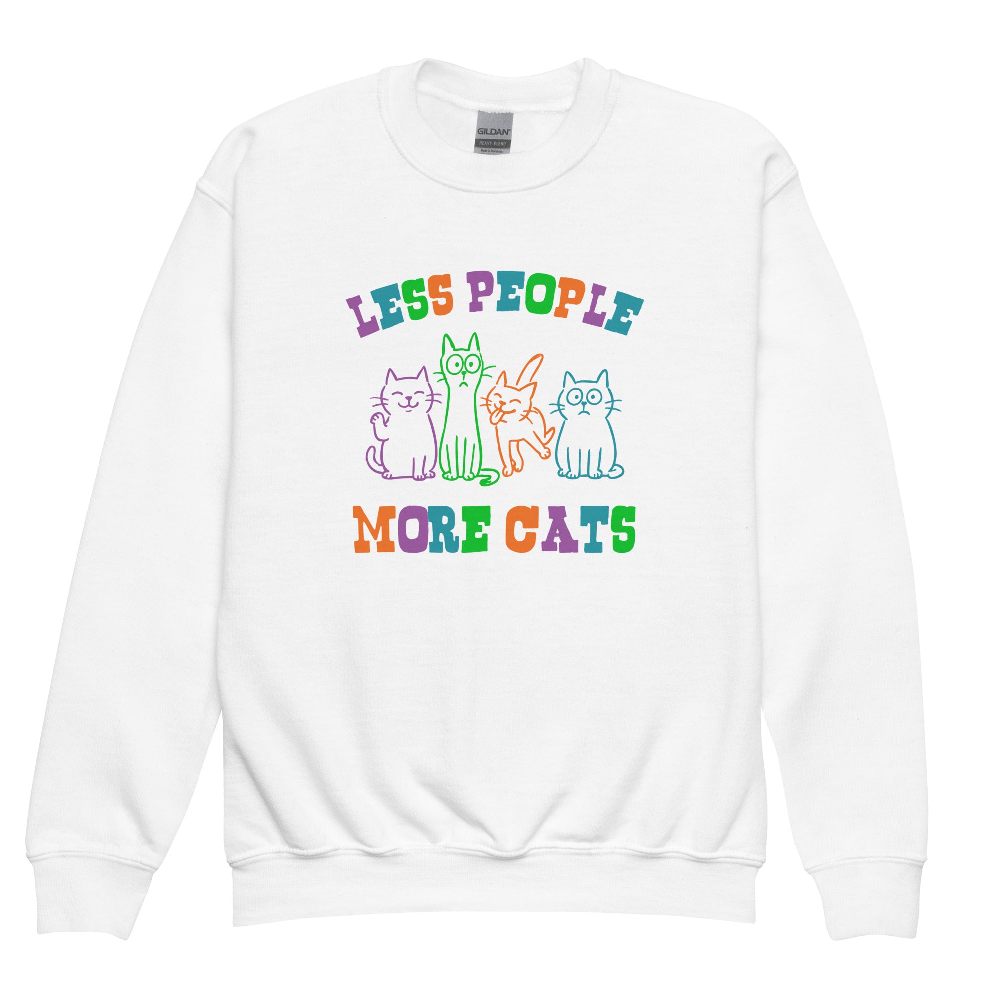 Less People, More Cats Unisex Youth Sweatshirt