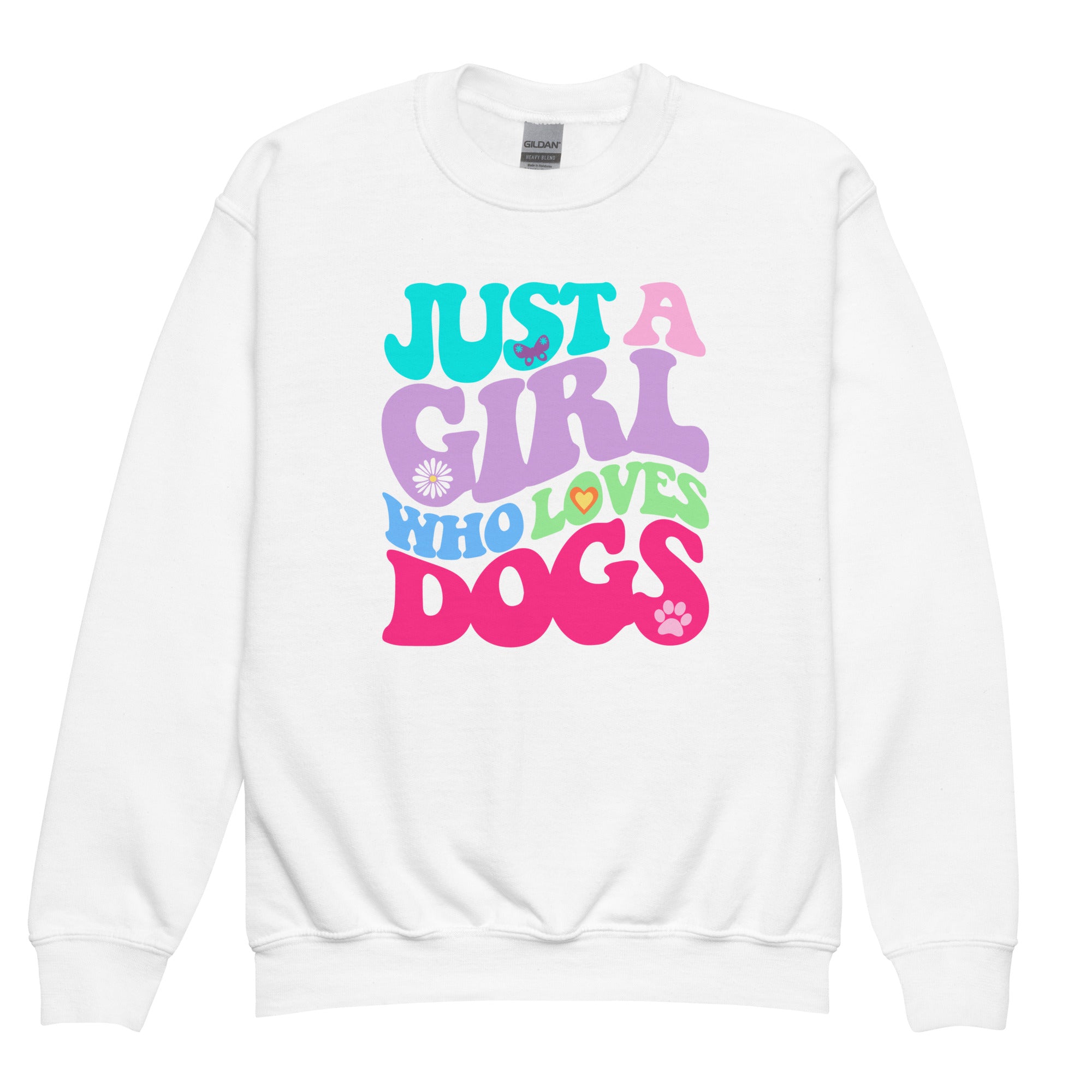 Just a Girl who Loves Dogs Unisex Youth Sweatshirt